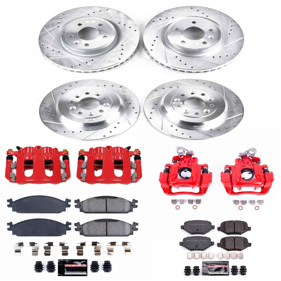 PowerStop Z23 Evolution Sport Brake Upgrade Kits with Calipers for 2009 FLEX, 2009-2010 MKS - KC5510