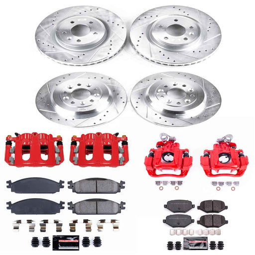 PowerStop Z23 Evolution Sport Brake Upgrade Kits with Calipers for 2009 FLEX, 2009-2010 MKS - KC5510 PowerStop Autoparts