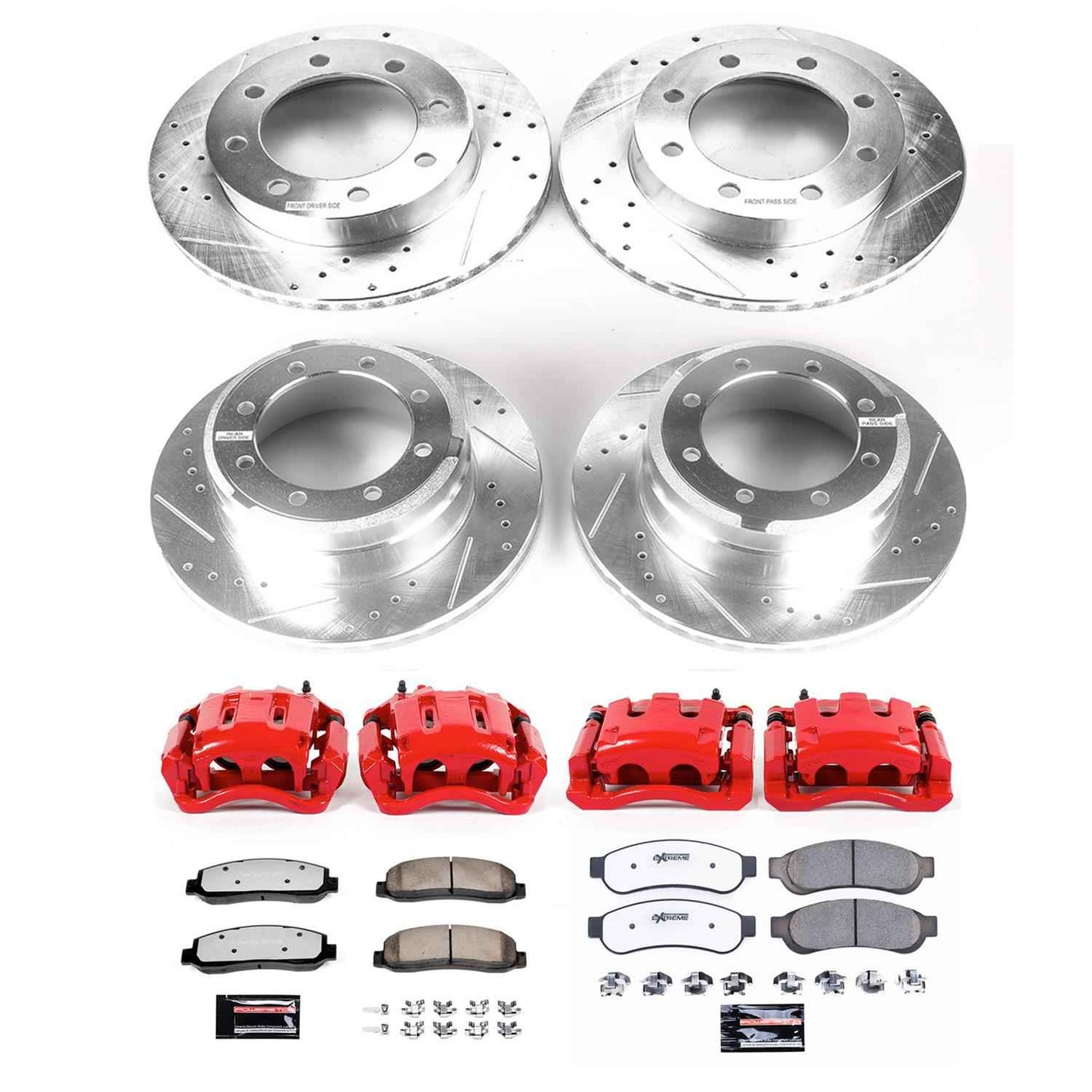 PowerStop Z36 Truck and Tow Brake Upgrade Kits with Calipers for 2010-2011 F-350 SUPER DUTY, 2010-2012 F-450 SUPER DUTY - KC5574-36