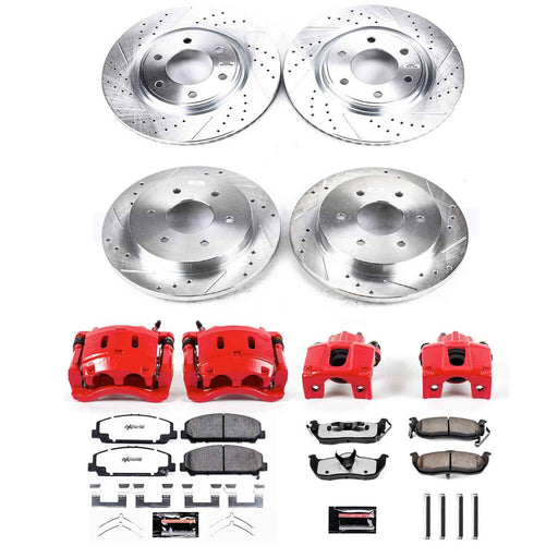 PowerStop Z36 Truck and Tow Brake Upgrade Kits with Calipers for 2012-2015 ARMADA, 2011-2015 TITAN - KC5822-36 PowerStop Autoparts