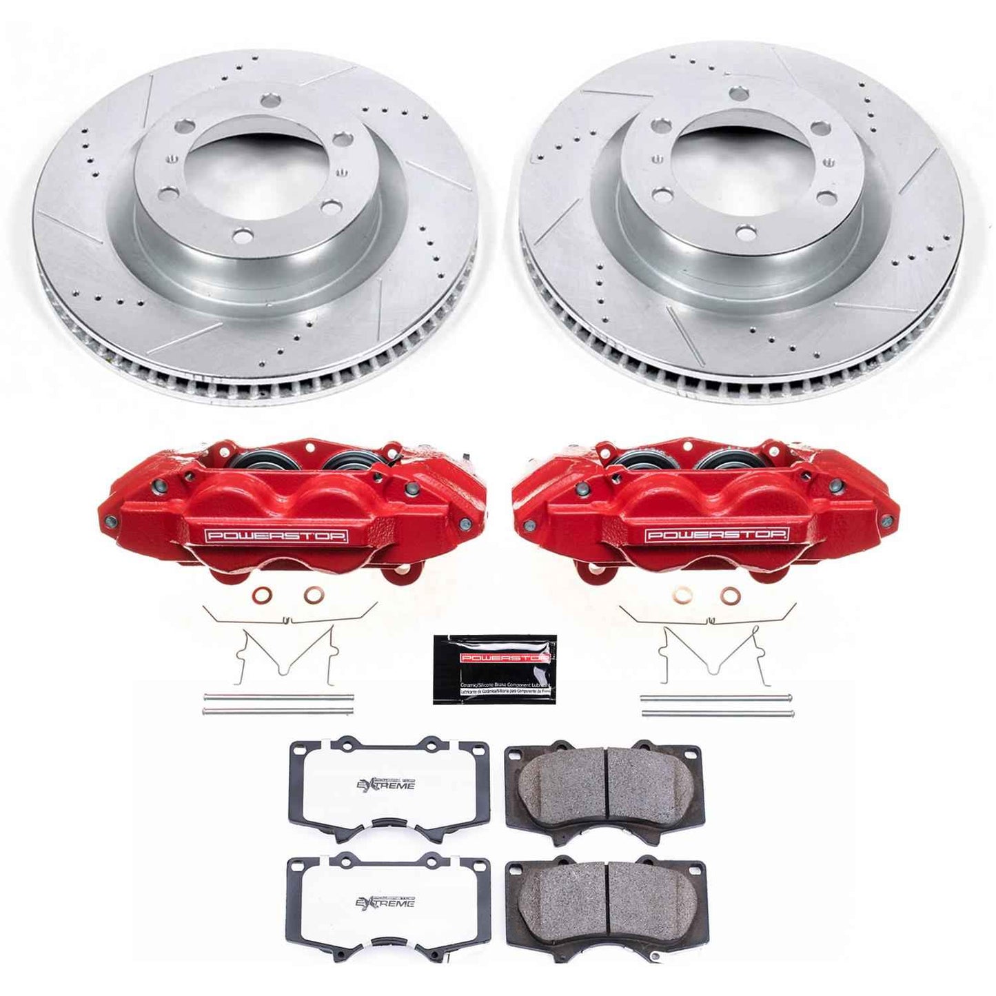 PowerStop Z36 Truck and Tow Brake Upgrade Kits with Calipers for 2010-2015 4RUNNER, GX460 - KC5873-36