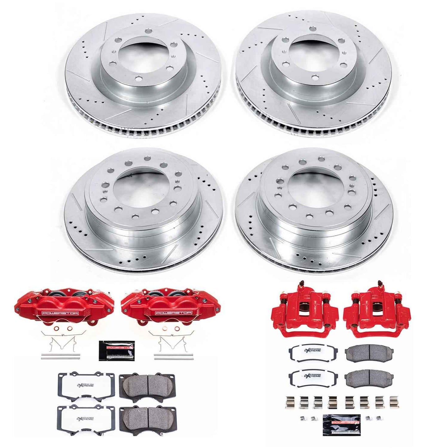 PowerStop Z36 Truck and Tow Brake Upgrade Kits with Calipers for 2010-2015 4RUNNER, GX460 - KC5874-36