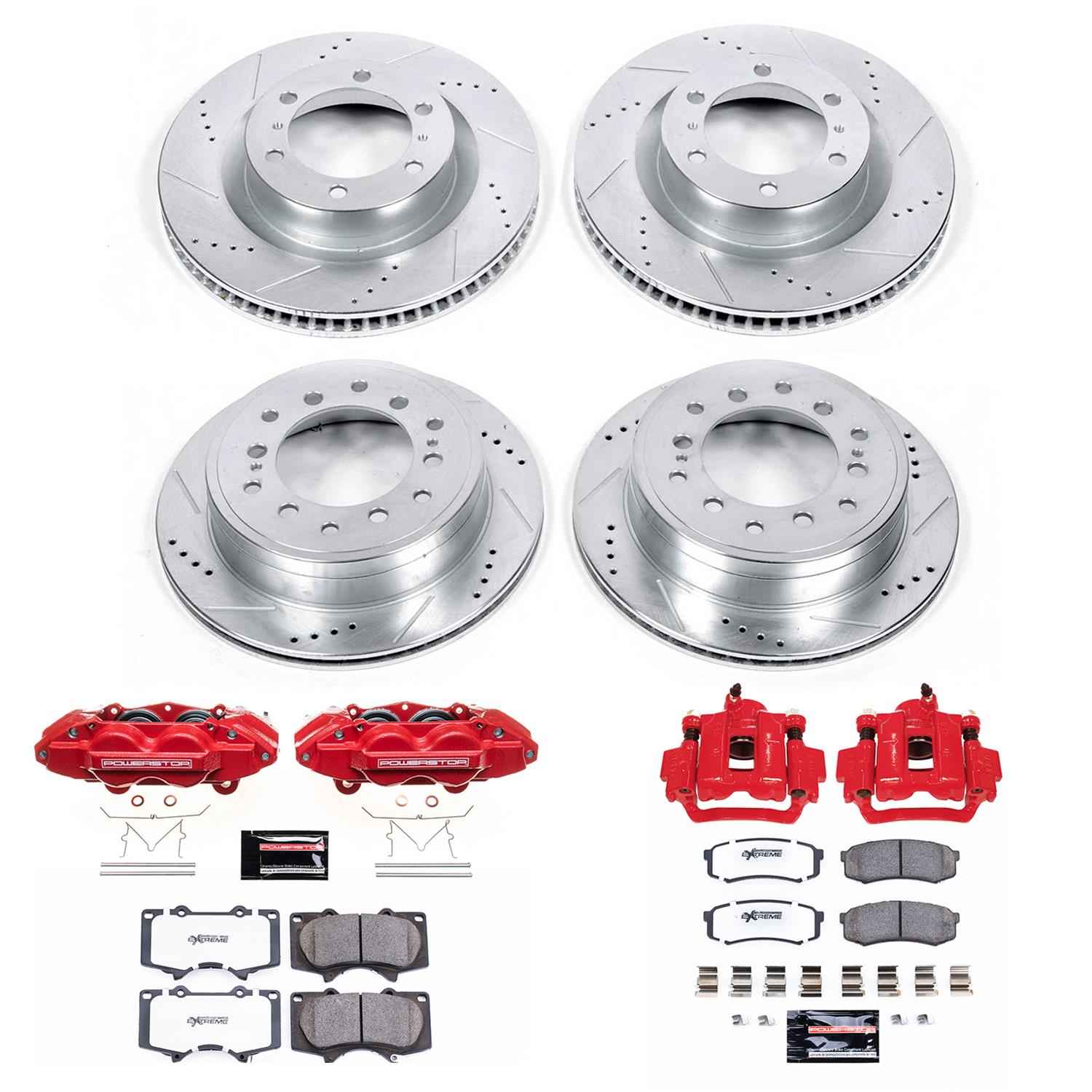 PowerStop Z36 Truck and Tow Brake Upgrade Kits with Calipers for 2010-2015 4RUNNER, GX460 - KC5874-36