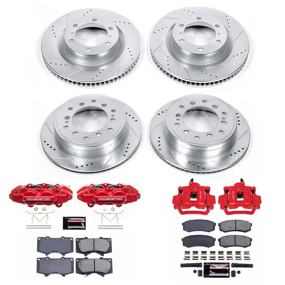PowerStop Z23 Evolution Sport Brake Upgrade Kits with Calipers for 2010-2015 4RUNNER, GX460 - KC5874