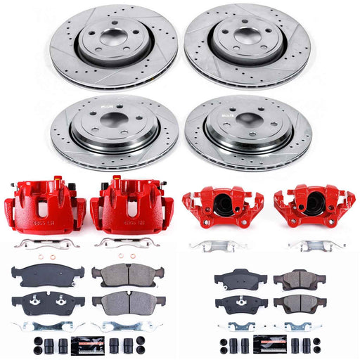 PowerStop Z23 Evolution Sport Brake Upgrade Kits with Calipers for 2011-2017 DURANGO, 2011-2012 GRAND CHEROKEE - KC5955 PowerStop Autoparts