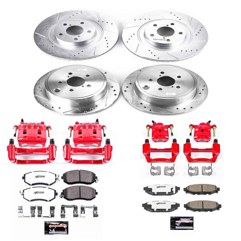 PowerStop Z26 Street Warrior Brake Upgrade Kits with Calipers for 2011-2013 FORESTER, 2011-2014 IMPREZA - KC6083-26 PowerStop Autoparts