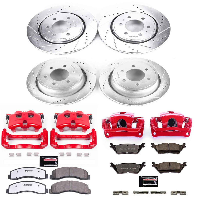 PowerStop Z36 Truck and Tow Brake Upgrade Kits with Calipers for 2012-2018 F-150 - KC6268-36 PowerStop Autoparts