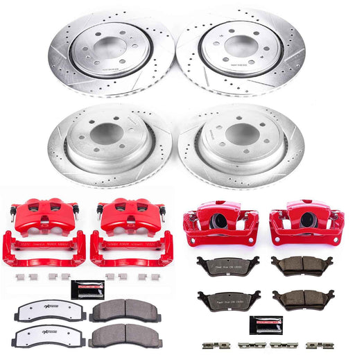 PowerStop Z36 Truck and Tow Brake Upgrade Kits with Calipers for 2012-2018 F-150 - KC6268-36 PowerStop Autoparts
