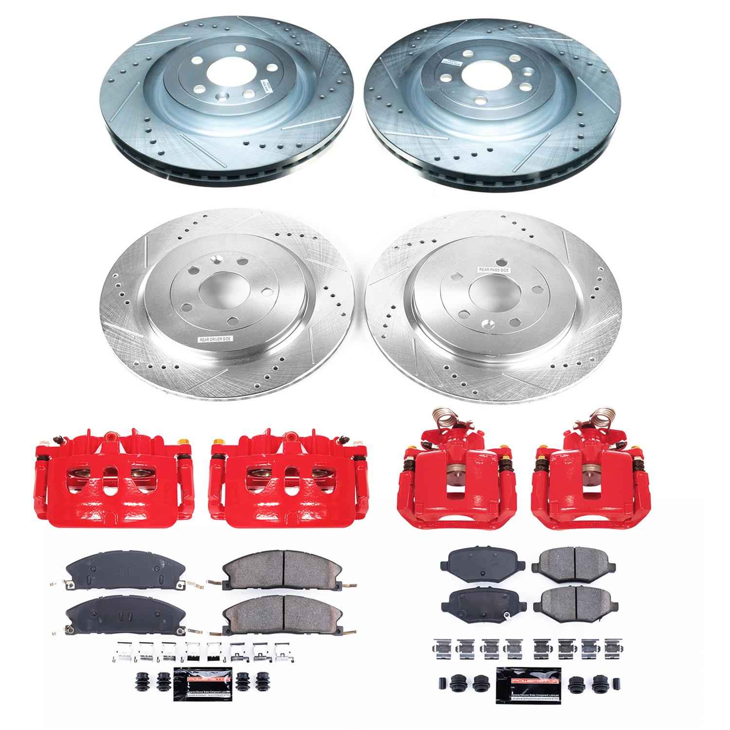 PowerStop Z23 Evolution Sport Brake Upgrade Kits with Calipers KC6375