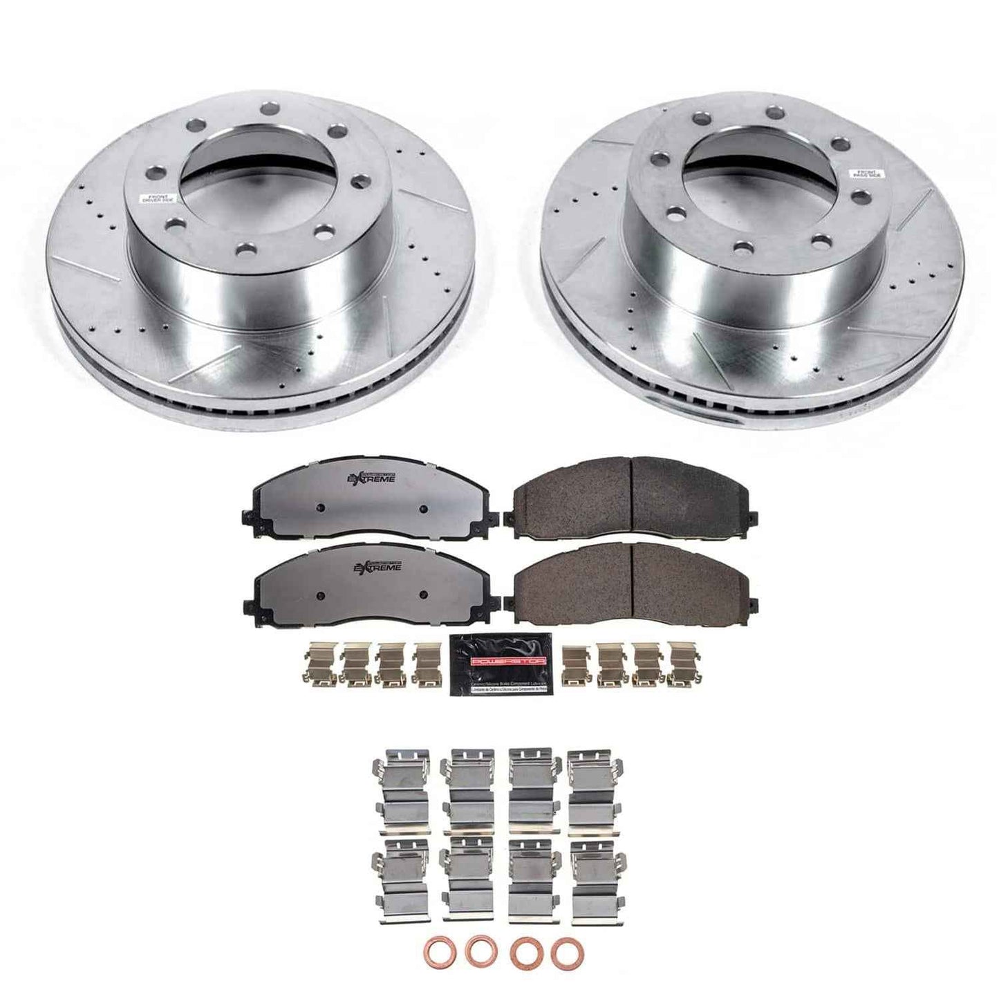 PowerStop Z36 Truck and Tow Brake Upgrade Kits with Calipers for 2012-2022 F-250 SUPER DUTY, 2013-2022 F-350 SUPER DUTY, 2013-2016 F-450 SUPER DUTY - KC6403-36