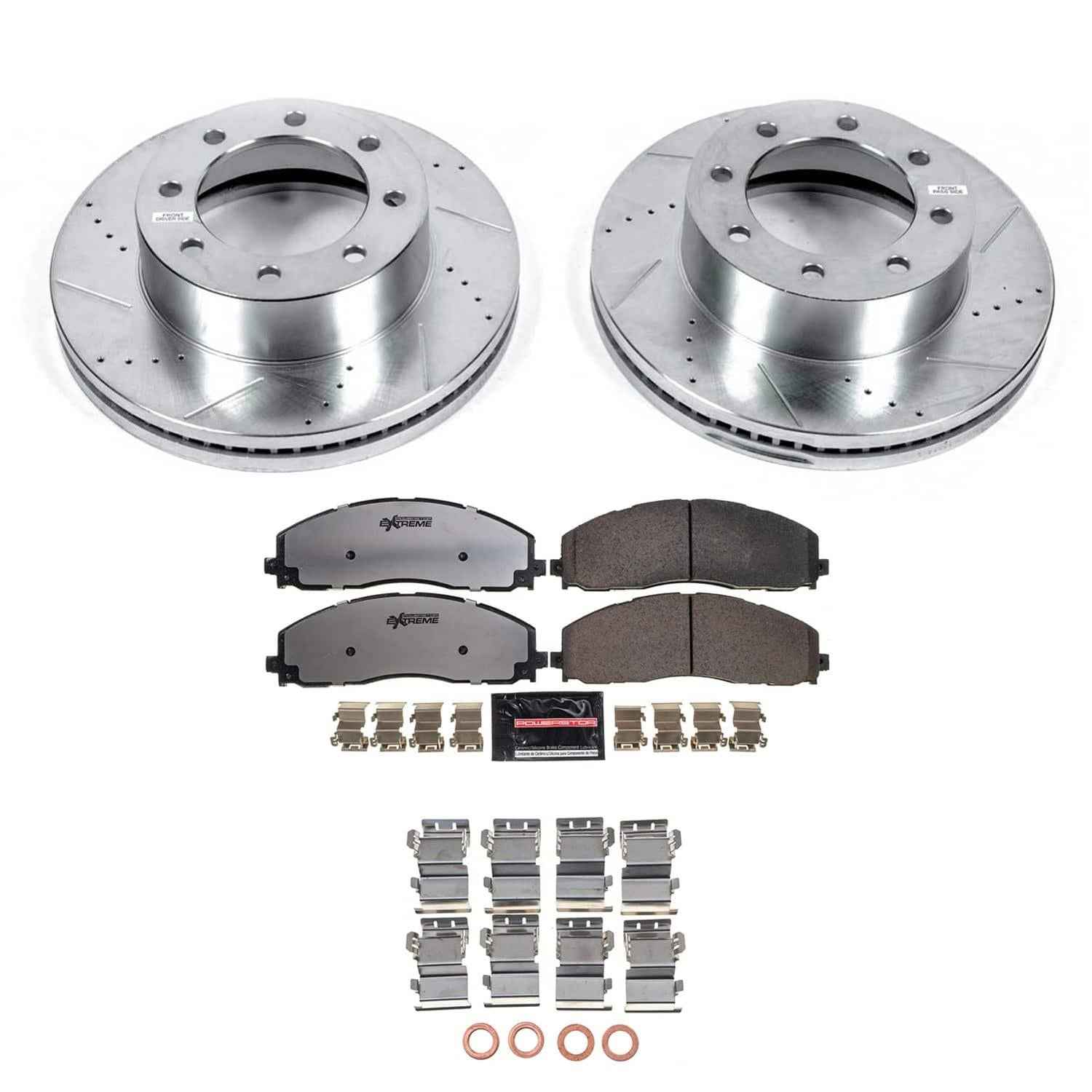 PowerStop Z36 Truck and Tow Brake Upgrade Kits with Calipers for 2012-2022 F-250 SUPER DUTY, 2013-2022 F-350 SUPER DUTY, 2013-2016 F-450 SUPER DUTY - KC6403-36