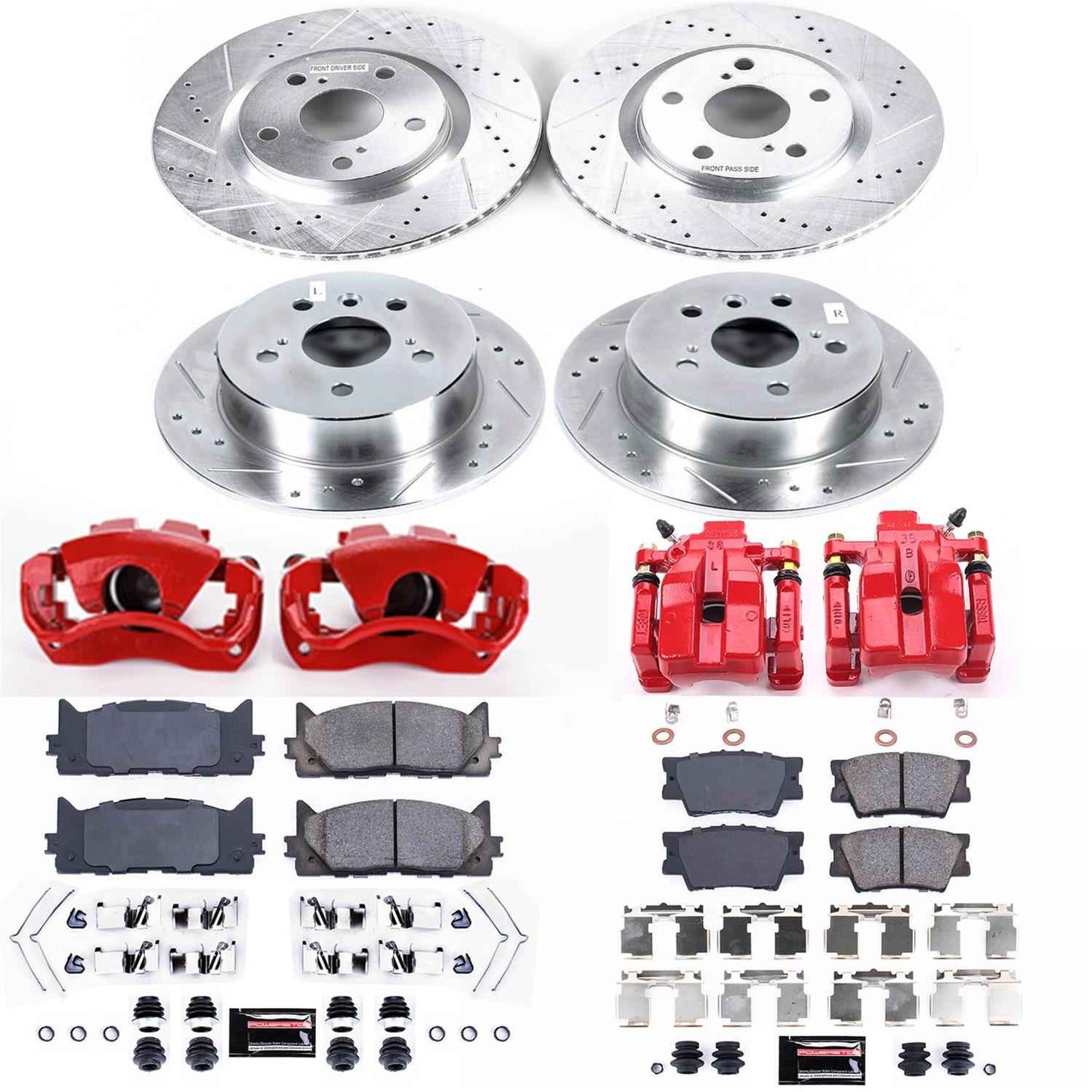 PowerStop Z23 Evolution Sport Brake Upgrade Kits with Calipers KC6480