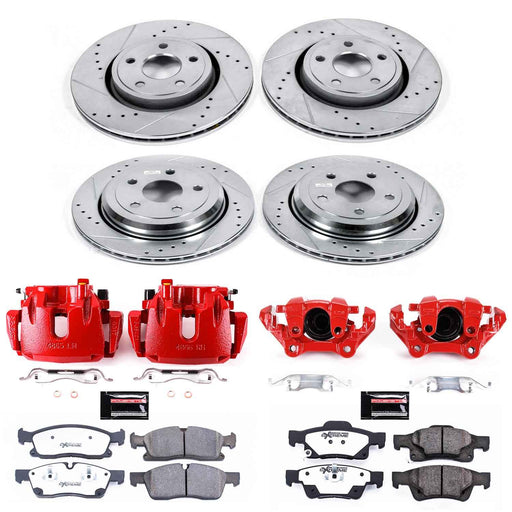 PowerStop Z36 Truck and Tow Brake Upgrade Kits with Calipers for 2013-2015 GRAND CHEROKEE - KC6537-36 PowerStop Autoparts
