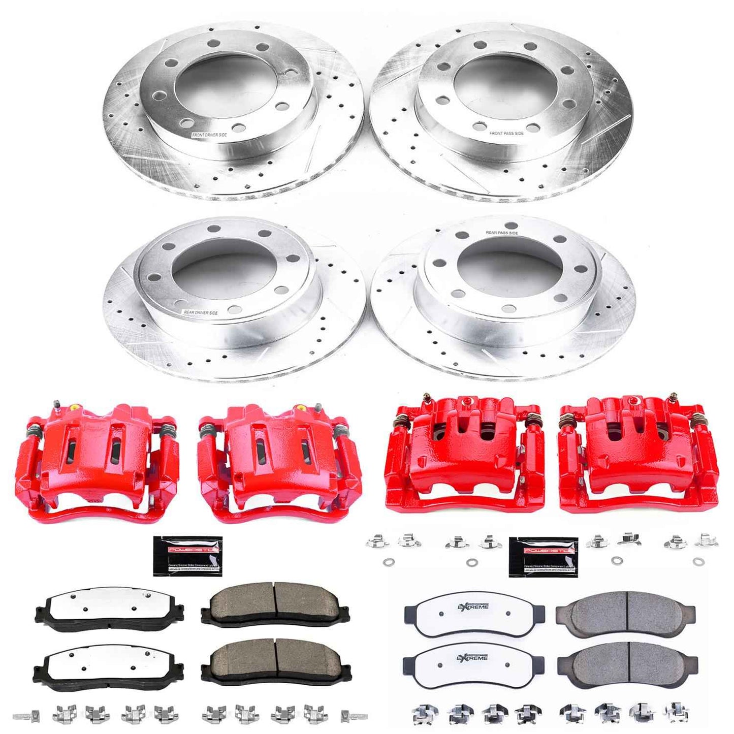 PowerStop Z36 Truck and Tow Brake Upgrade Kits with Calipers for 2012 F-250 SUPER DUTY, F-350 SUPER DUTY - KC6547-36