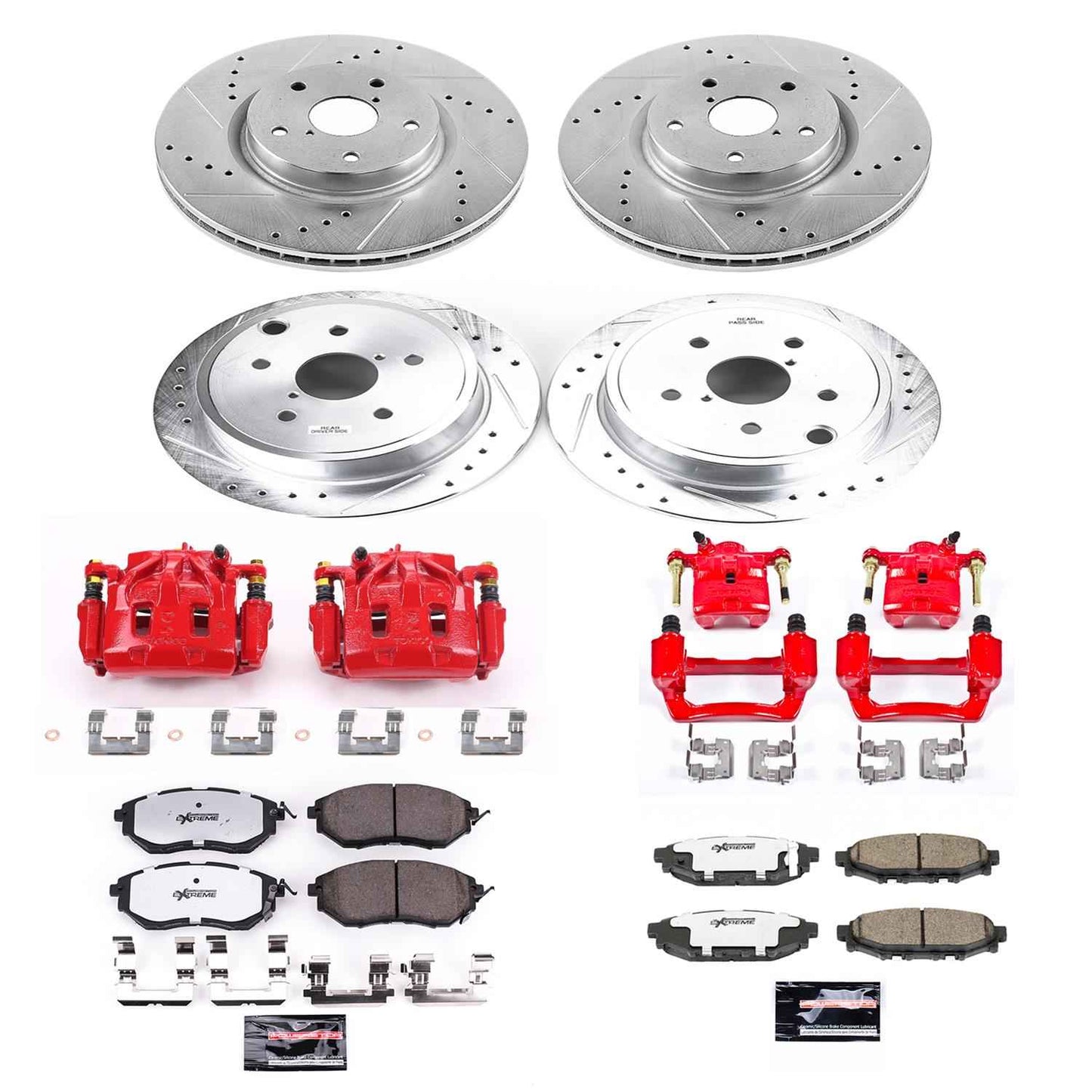 PowerStop Z26 Street Warrior Brake Upgrade Kits with Calipers for 2015-2020 WRX - KC6932-26