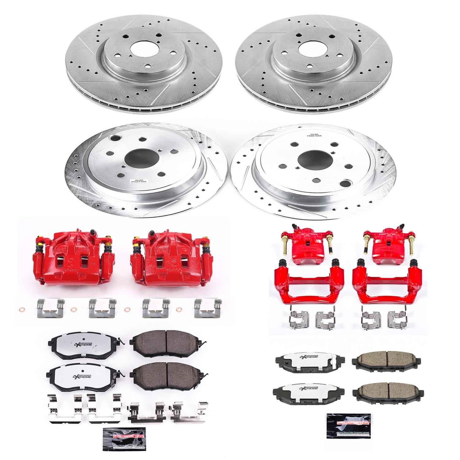 PowerStop Z26 Street Warrior Brake Upgrade Kits with Calipers for 2015-2020 WRX - KC6932-26