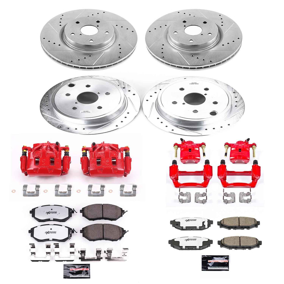 PowerStop Z26 Street Warrior Brake Upgrade Kits with Calipers for 2015-2020 WRX - KC6932-26