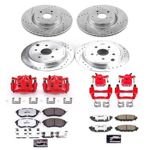 PowerStop Z26 Street Warrior Brake Upgrade Kits with Calipers for 2015-2020 WRX - KC6932-26 PowerStop Autoparts