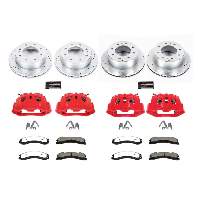 PowerStop Z36 Truck and Tow Brake Upgrade Kits with Calipers for 2015-2019 SIERRA 2500 HD, SILVERADO 2500 HD, 2016-2019 SUBURBAN 3500 HD - KC6992-36 PowerStop Autoparts