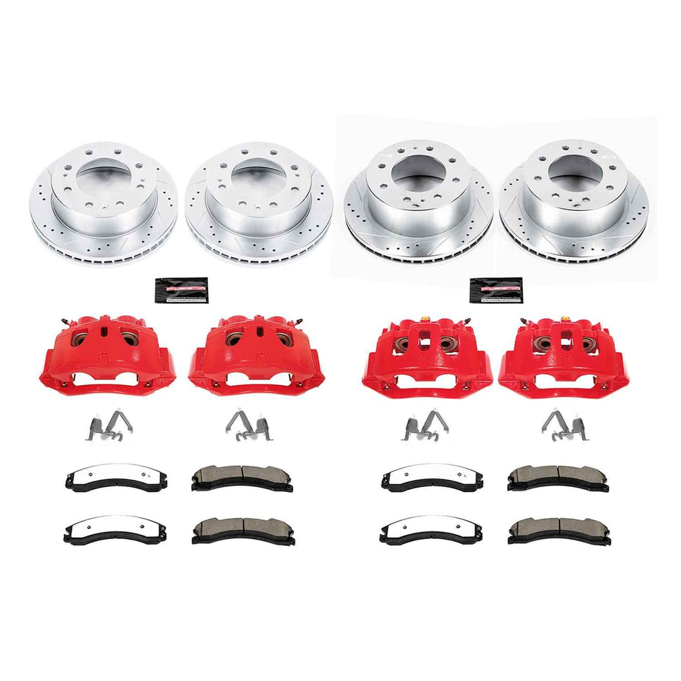 PowerStop Z36 Truck and Tow Brake Upgrade Kits with Calipers for 2015-2019 SIERRA 2500 HD, SILVERADO 2500 HD, 2016-2019 SUBURBAN 3500 HD - KC6992-36