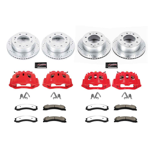 PowerStop Z36 Truck and Tow Brake Upgrade Kits with Calipers for 2015-2019 SIERRA 2500 HD, SILVERADO 2500 HD, 2016-2019 SUBURBAN 3500 HD - KC6992-36 PowerStop Autoparts