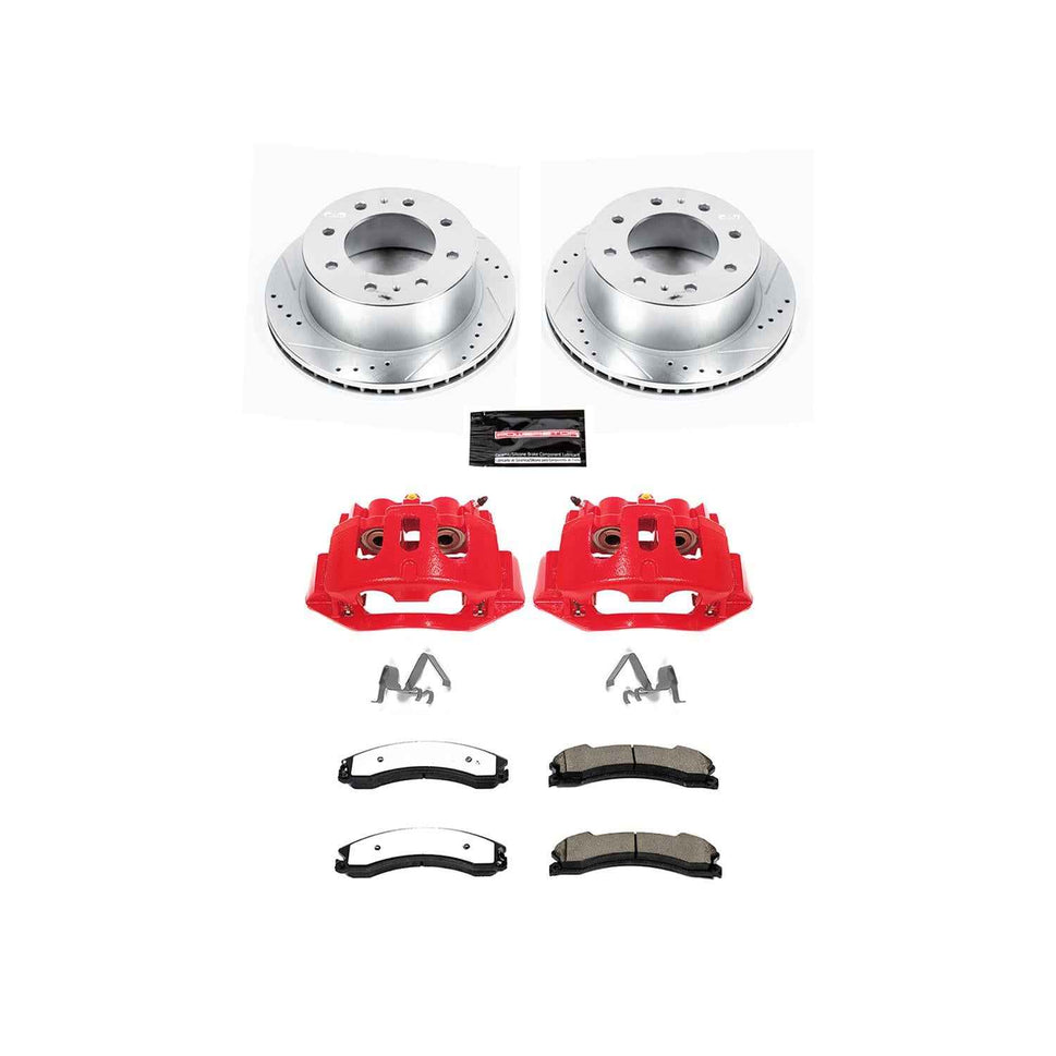 PowerStop Z36 Truck and Tow Brake Upgrade Kits with Calipers for 2015-2019 SIERRA 2500 HD, SILVERADO 2500 HD, 2016-2019 SUBURBAN 3500 HD - KC6993-36