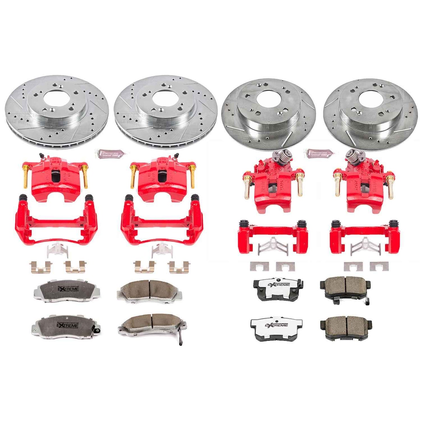PowerStop Z26 Street Warrior Brake Upgrade Kits with Calipers for 1997-2001 PRELUDE - KC706-26
