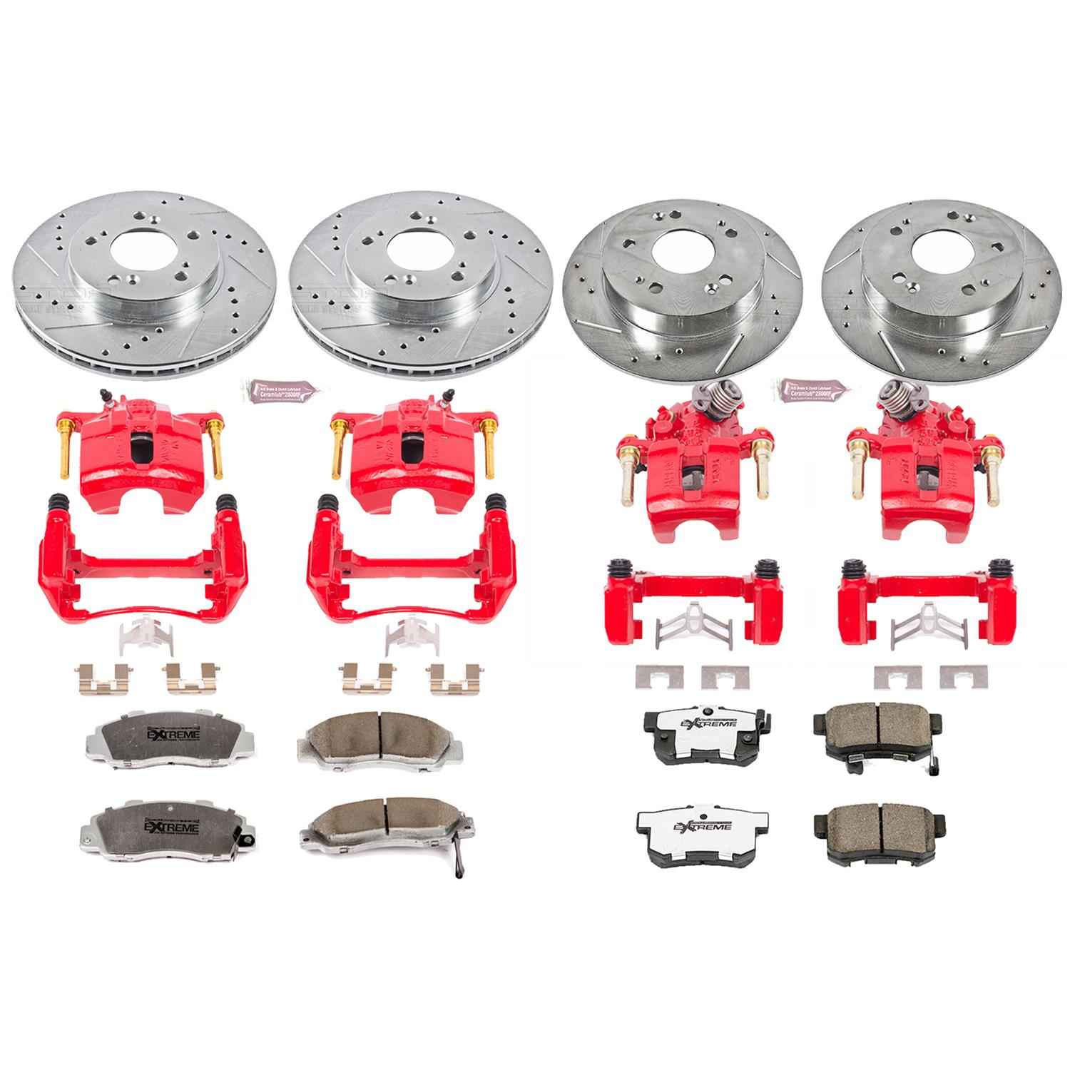 PowerStop Z26 Street Warrior Brake Upgrade Kits with Calipers for 1997-2001 PRELUDE - KC706-26