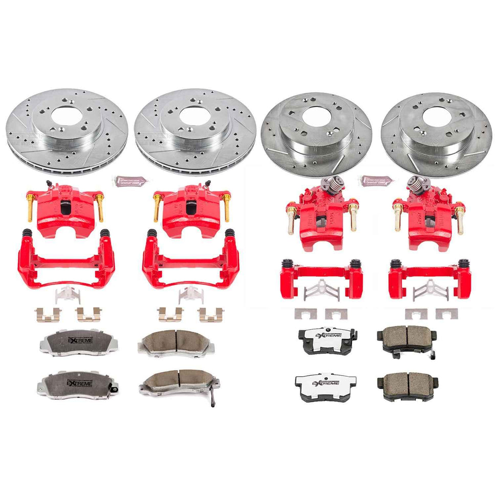 PowerStop Z26 Street Warrior Brake Upgrade Kits with Calipers for 1997-2001 PRELUDE - KC706-26