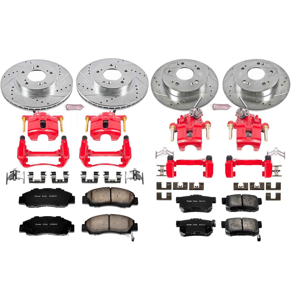 PowerStop Z23 Evolution Sport Brake Upgrade Kits with Calipers for 1997-2001 PRELUDE - KC706