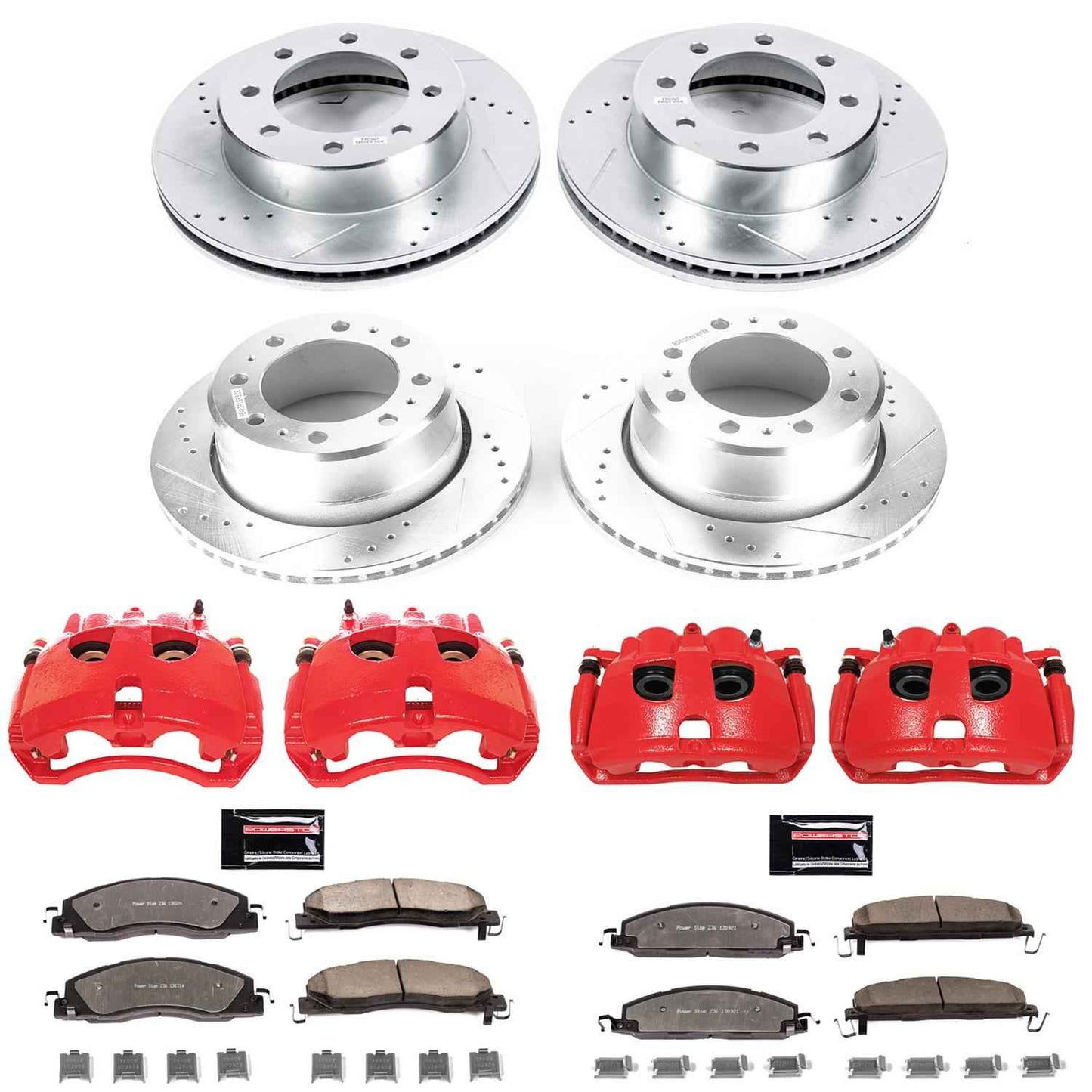 PowerStop Z36 Truck and Tow Brake Upgrade Kits with Calipers for 2013-2018 3500 - KC7141-36