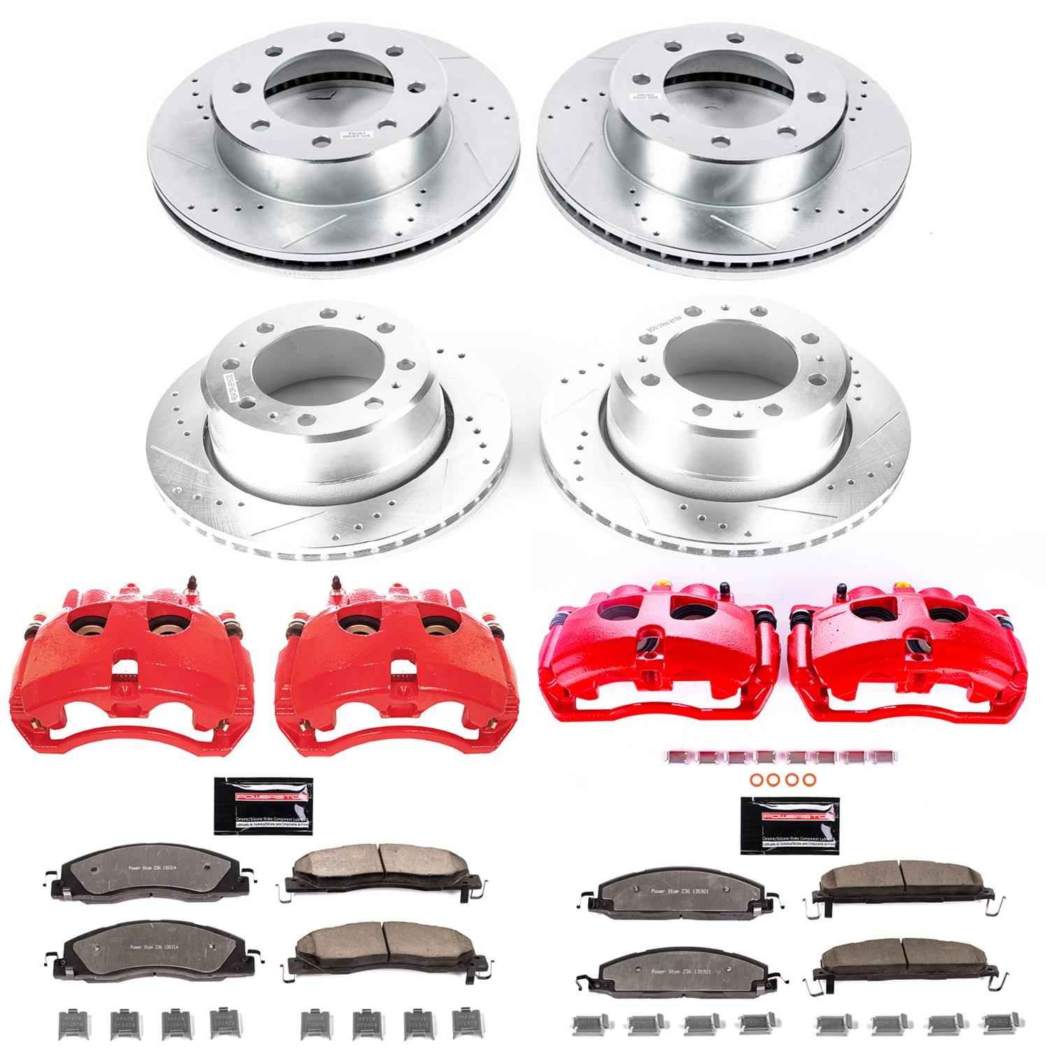 PowerStop Z36 Truck and Tow Brake Upgrade Kits with Calipers for 2013-2018 3500 - KC7141A-36