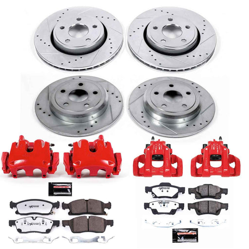 PowerStop Z36 Truck and Tow Brake Upgrade Kits with Calipers for 2017-2019 GRAND CHEROKEE - KC7413-36 PowerStop Autoparts