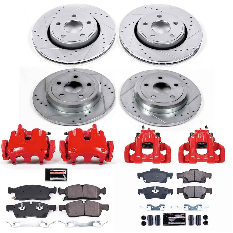 PowerStop Z23 Evolution Sport Brake Upgrade Kits with Calipers for 2017-2019 GRAND CHEROKEE - KC7413 PowerStop Autoparts