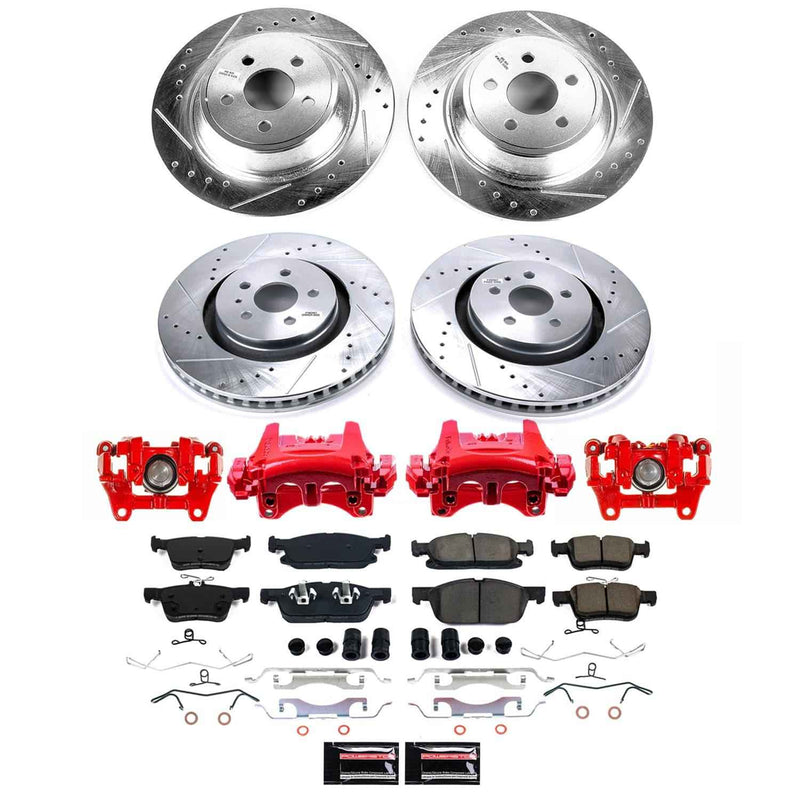 PowerStop Z23 Evolution Sport Brake Upgrade Kits with Calipers for 2015-2020 EDGE, 2019-2021 NAUTILUS - KC7416 PowerStop Autoparts