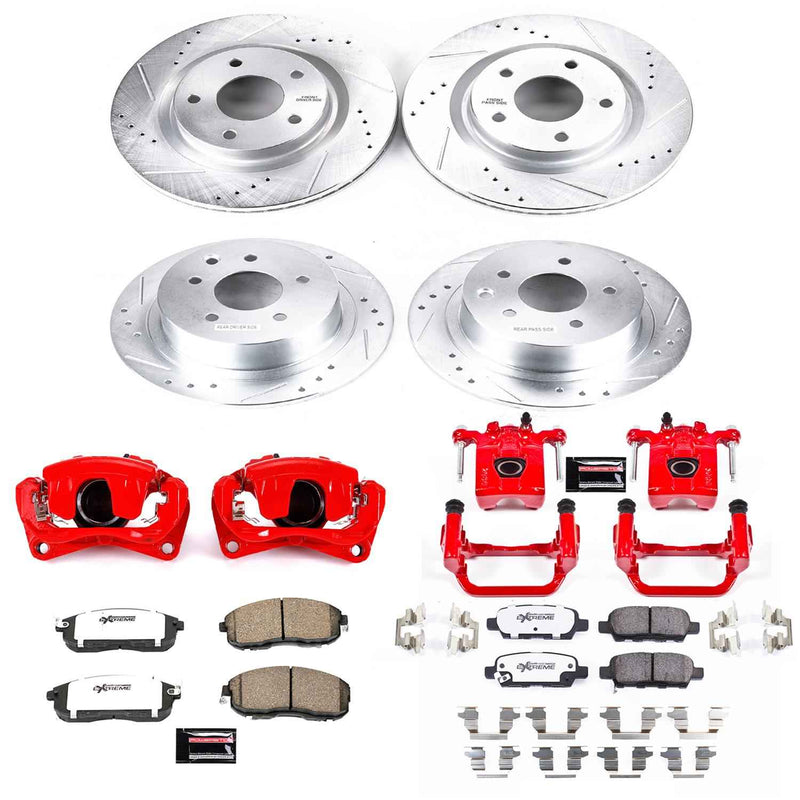 PowerStop Z26 Street Warrior Brake Upgrade Kits with Calipers for 2007-2010 ALTIMA - KC7865-26 PowerStop Autoparts