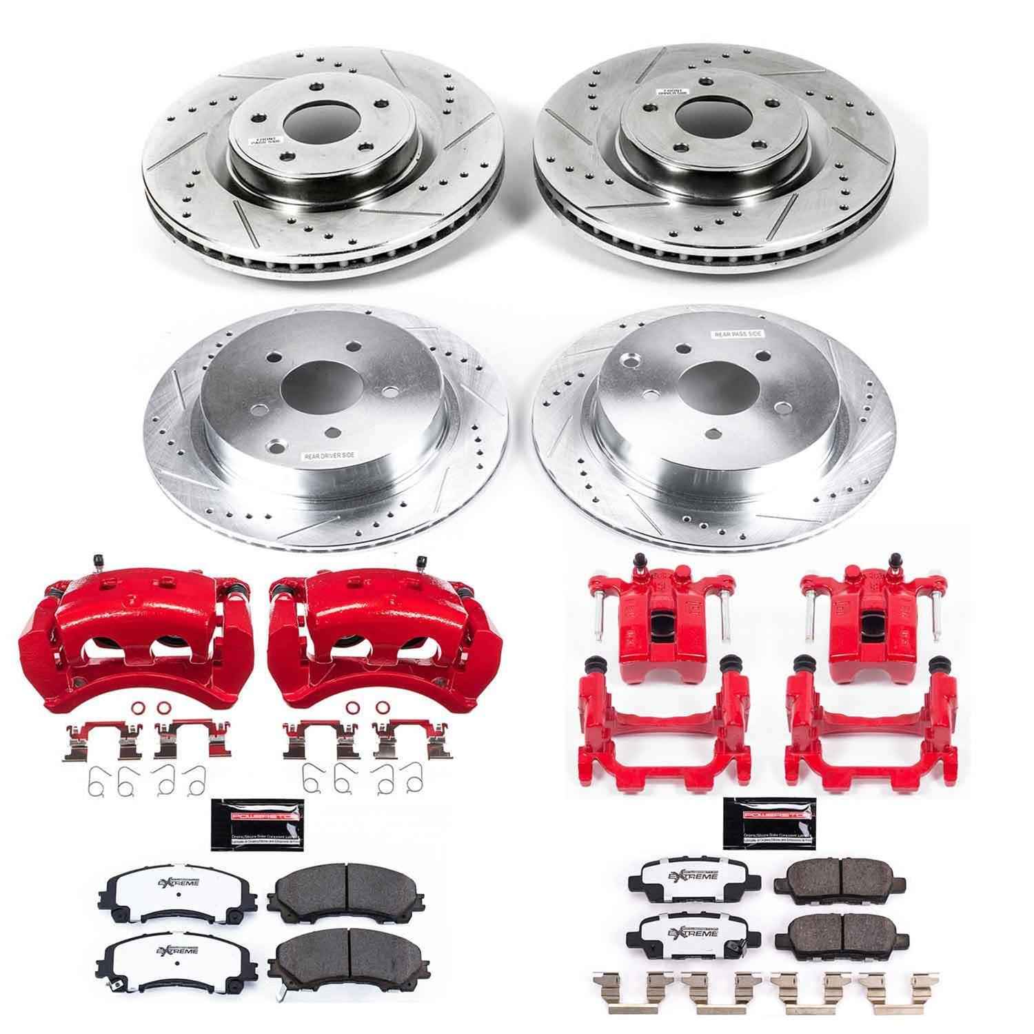 PowerStop Z26 Street Warrior Brake Upgrade Kits with Calipers for 2014-2024 Q50, 2017-2022 Q60 - KC8006-26