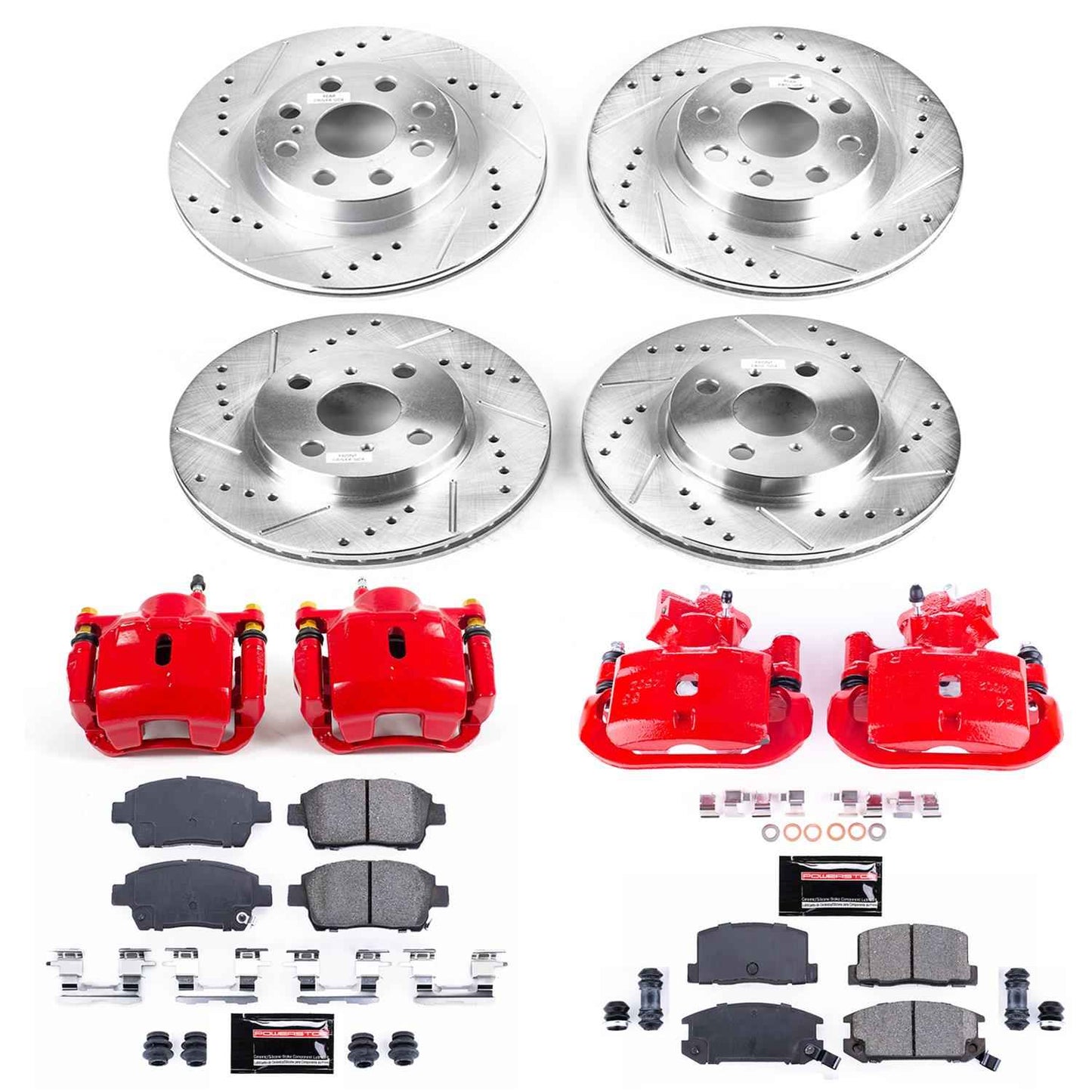 PowerStop Z23 Evolution Sport Brake Upgrade Kits with Calipers for 2000-2002 MR2 SPYDER - KC822