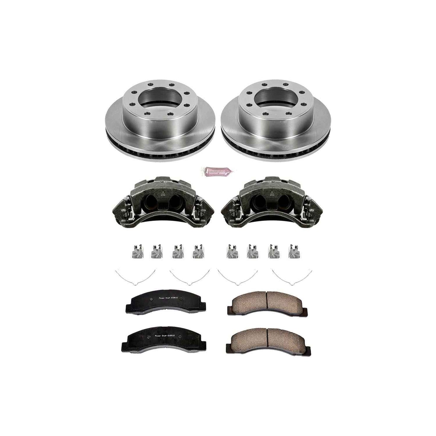 PowerStop Z17 Evolution Plus Stock Replacement Brake Kits with Calipers for 1999-2004 F-350 SUPER DUTY, F-250 SUPER DUTY, 2000-2005 EXCURSION - KCOE1905