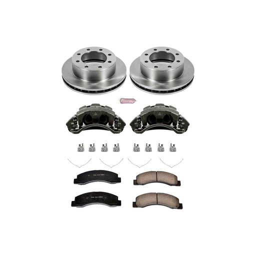 PowerStop Z17 Evolution Plus Stock Replacement Brake Kits with Calipers for 1999-2004 F-350 SUPER DUTY, F-250 SUPER DUTY, 2000-2005 EXCURSION - KCOE1905 PowerStop Autoparts