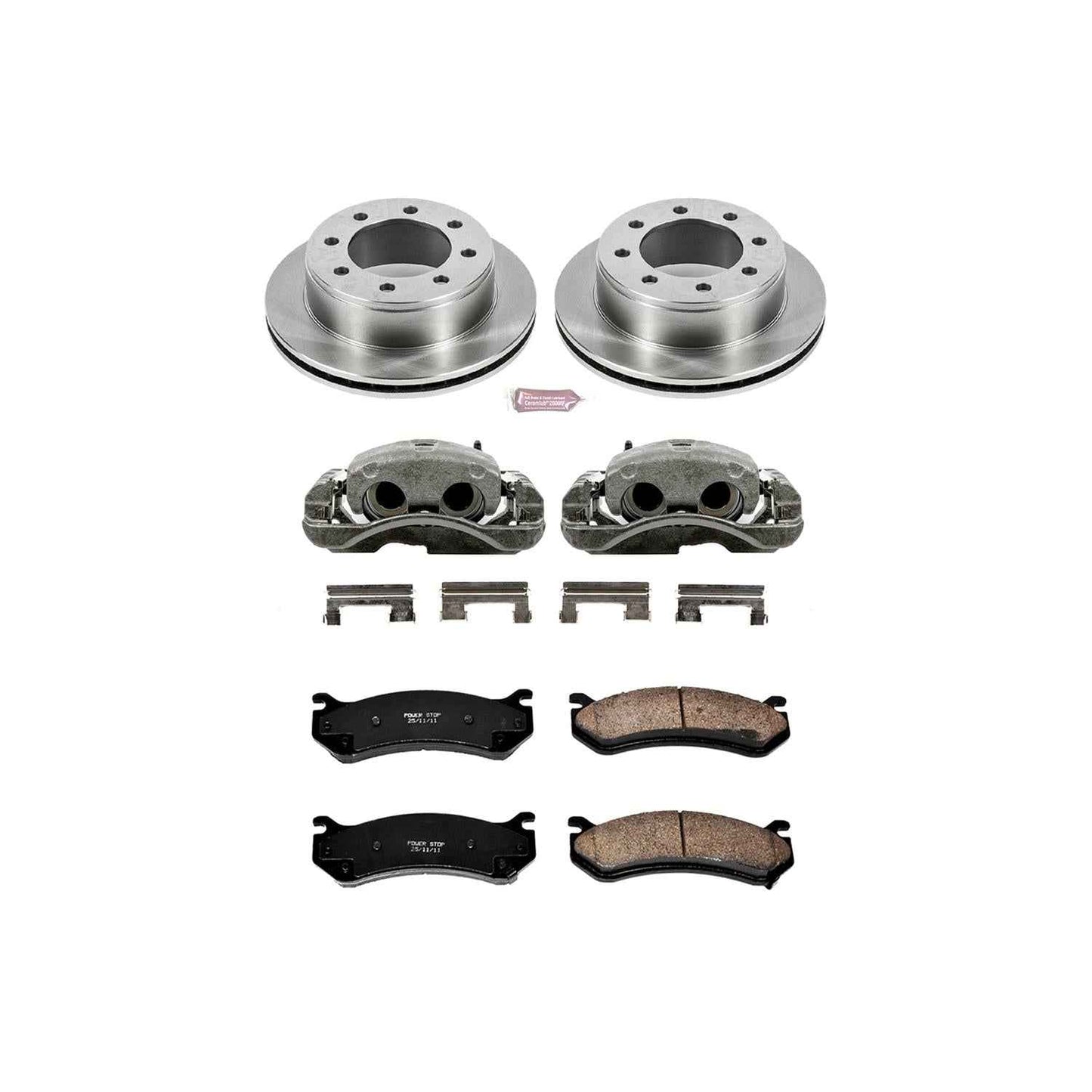 PowerStop Z17 Evolution Plus Stock Replacement Brake Kits with Calipers KCOE2041