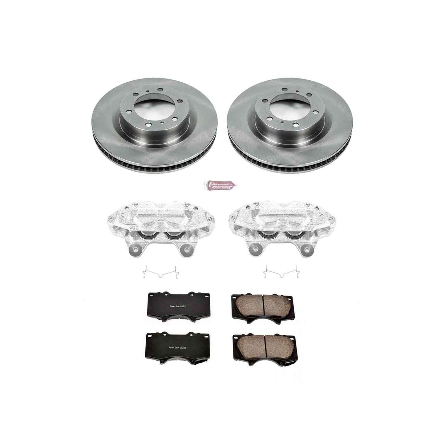 PowerStop Z17 Evolution Plus Stock Replacement Brake Kits with Calipers for 2010-2015 4RUNNER, GX460 - KCOE5873