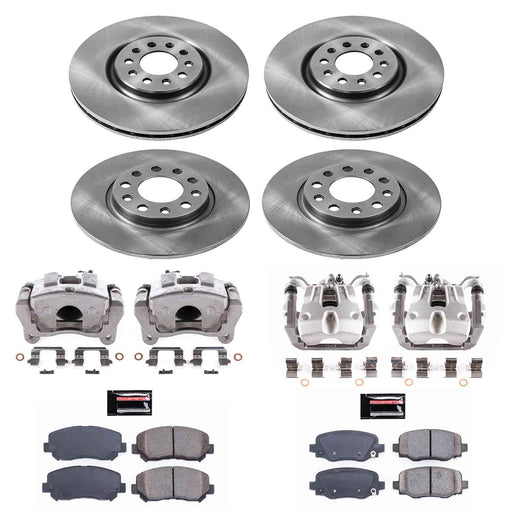 PowerStop Z17 Evolution Plus Stock Replacement Brake Kits with Calipers for 2015-2017 200, 2014-2020 CHEROKEE - KCOE6539 PowerStop Autoparts