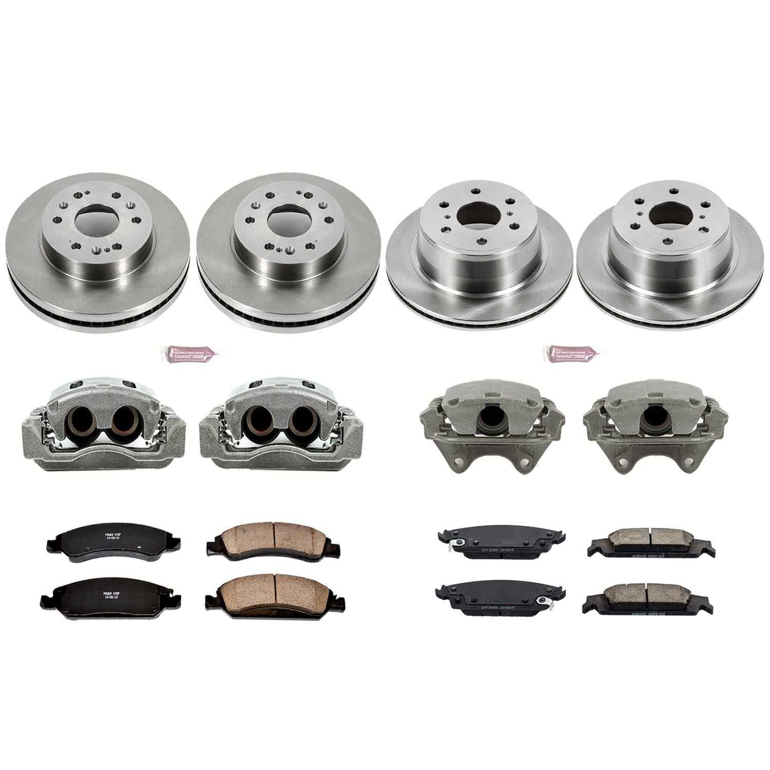 PowerStop Z17 Evolution Plus Stock Replacement Brake Kits with Calipers KCOE6560