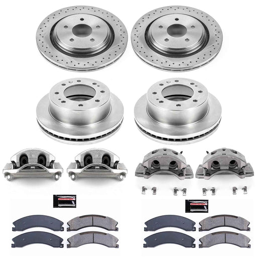 PowerStop Z17 Evolution Plus Stock Replacement Brake Kits with Calipers for 2015-2019 SIERRA 2500 HD, SILVERADO 2500 HD, 2016-2019 SUBURBAN 3500 HD - KCOE6992 PowerStop Autoparts
