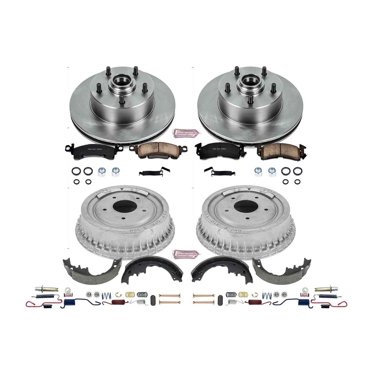 PowerStop Autospecialty Stock Replacement Disc and Drum Brake Kits KOE15022DK