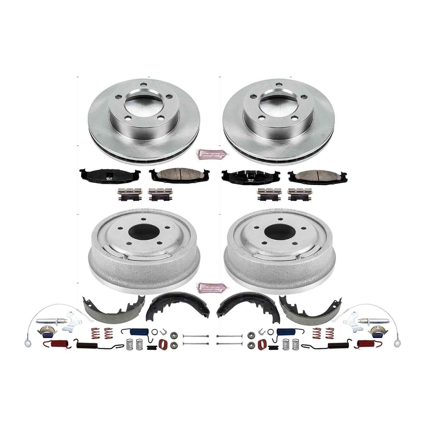 PowerStop Autospecialty Stock Replacement Disc and Drum Brake Kits for 1994-1996 F-150 - KOE15093DK