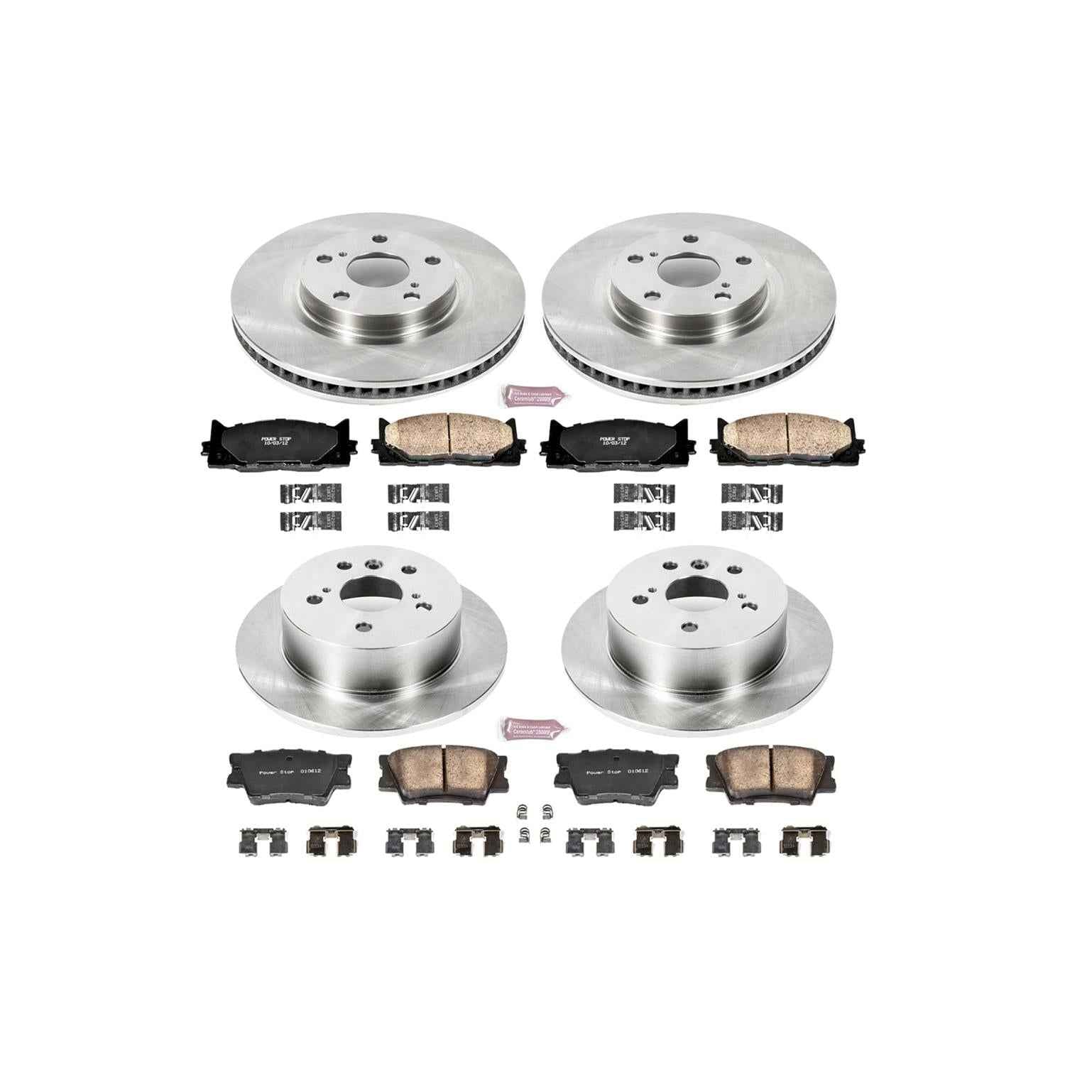 PowerStop Z17 Evolution Plus Stock Replacement Brake Kits for 2008-2012 AVALON, 2007-2011 CAMRY, 2007-2012 ES350 - KOE2822