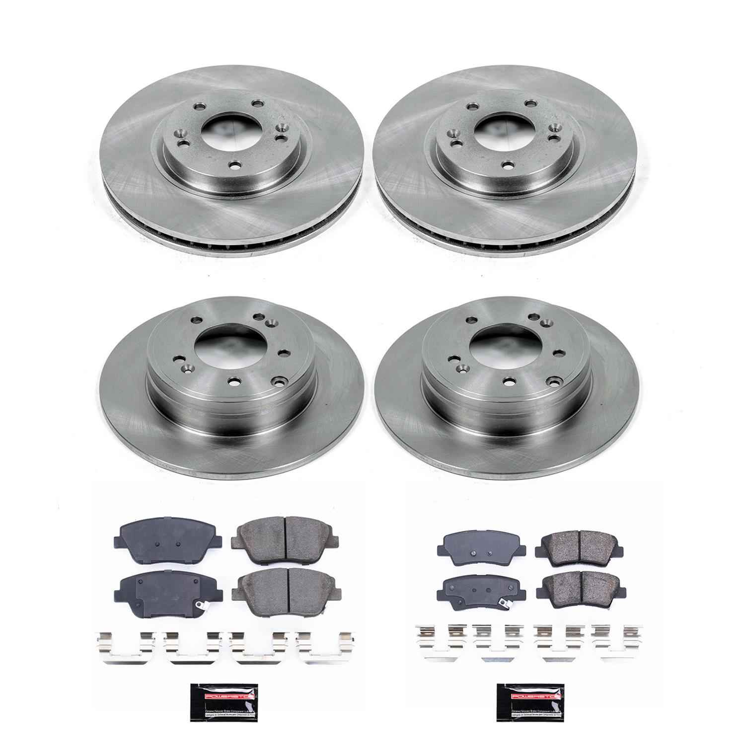 PowerStop Z17 Evolution Plus Stock Replacement Brake Kits for 2011-2016 OPTIMA, 2011-2015 SONATA - KOE5376