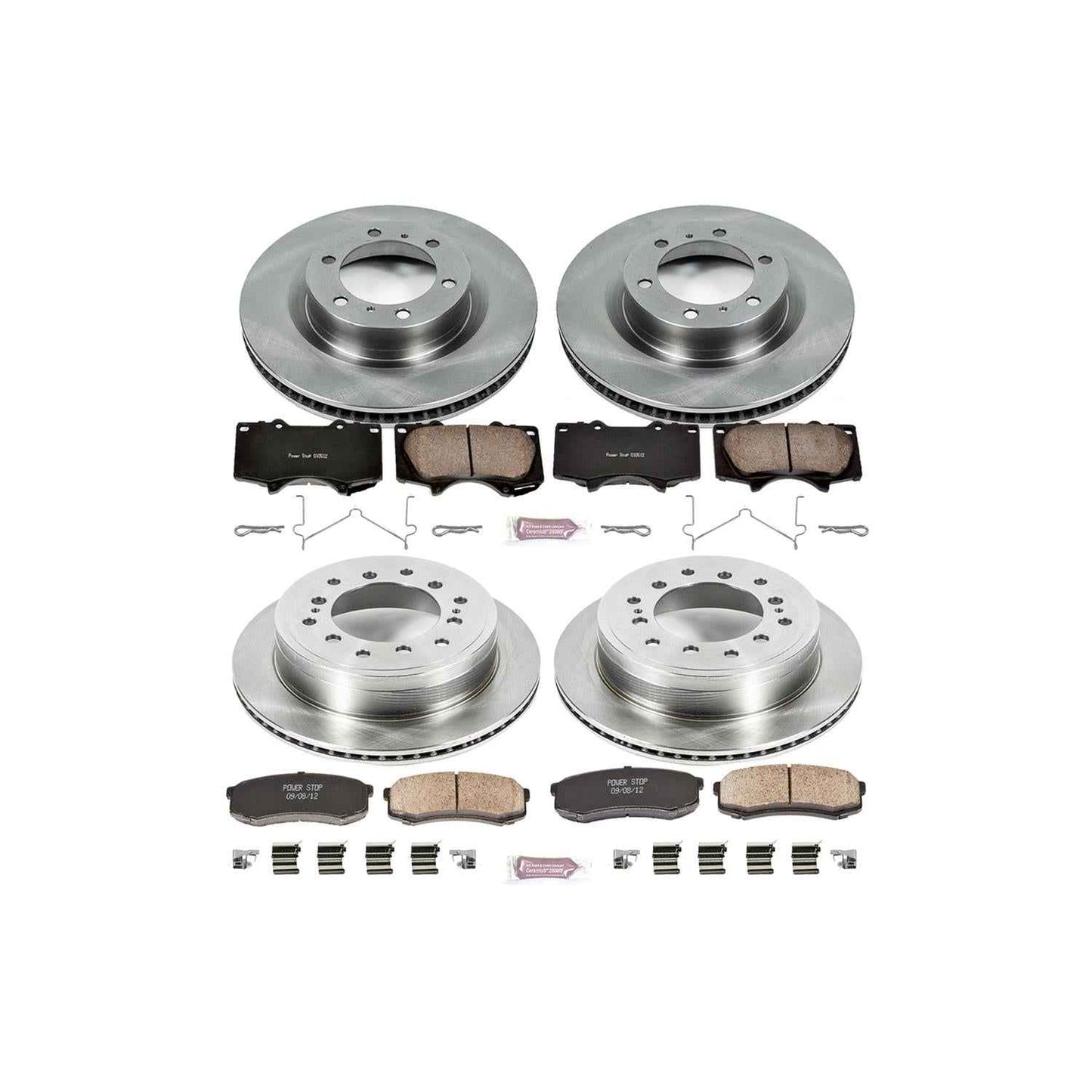 PowerStop Z17 Evolution Plus Stock Replacement Brake Kits for 2010-2024 4RUNNER, 2010-2023 GX460 - KOE5874